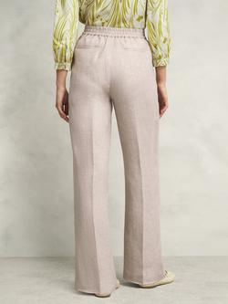 Hobbs Alessia Pure Linen Trousers, Neutral - view 2, Neutral