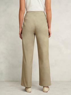 Hobbs Kimmi Cropped Wide Leg Trousers, Neutral - view 2, Neutral