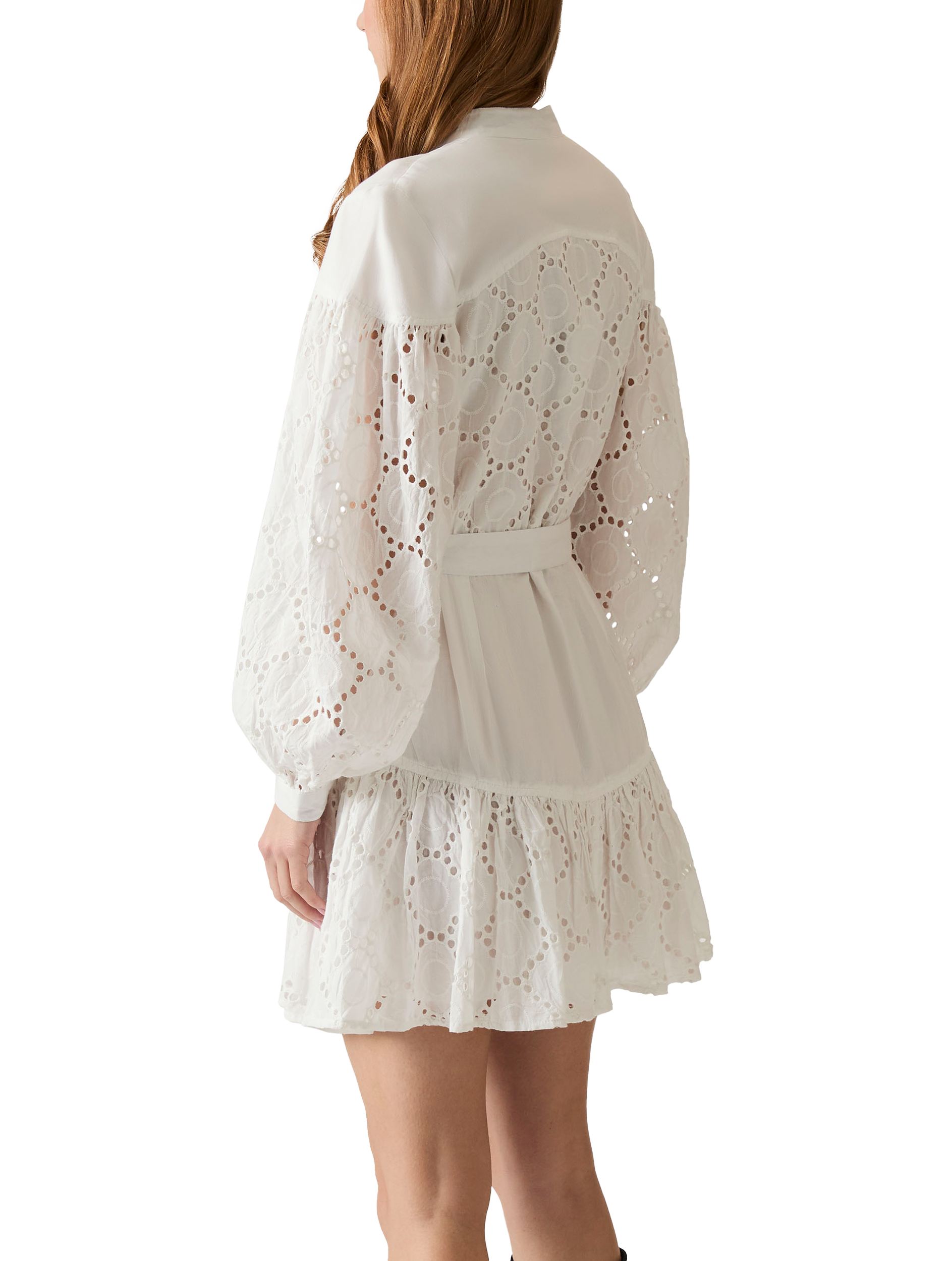 Product image 4 of 7, which shows James Lakeland Broderie Anglaise Embroidered Dress, White, 8