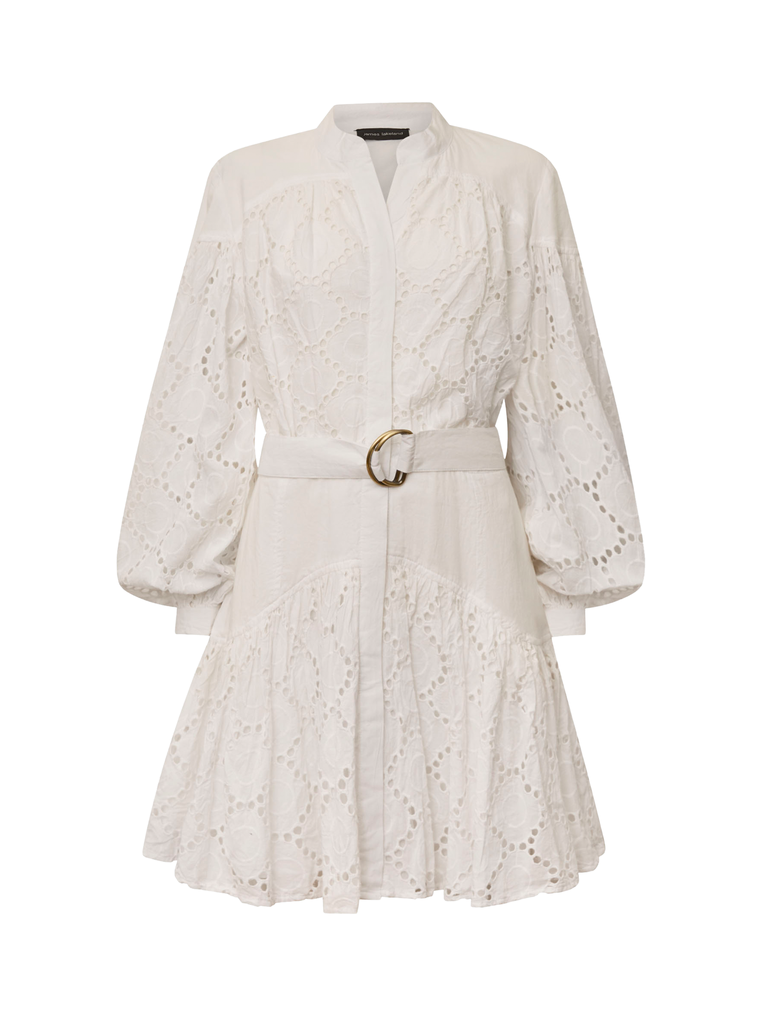 Product image 7 of 7, which shows James Lakeland Broderie Anglaise Embroidered Dress, White, 8