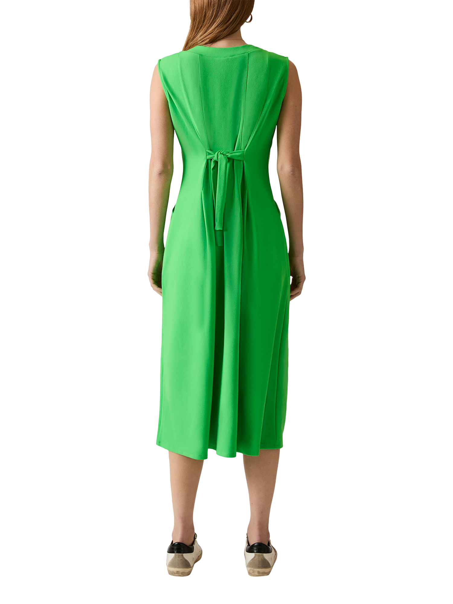 Product image 2 of 6, which shows James Lakeland Mother of Pearl Button Sleeveless Dress, Green, 8