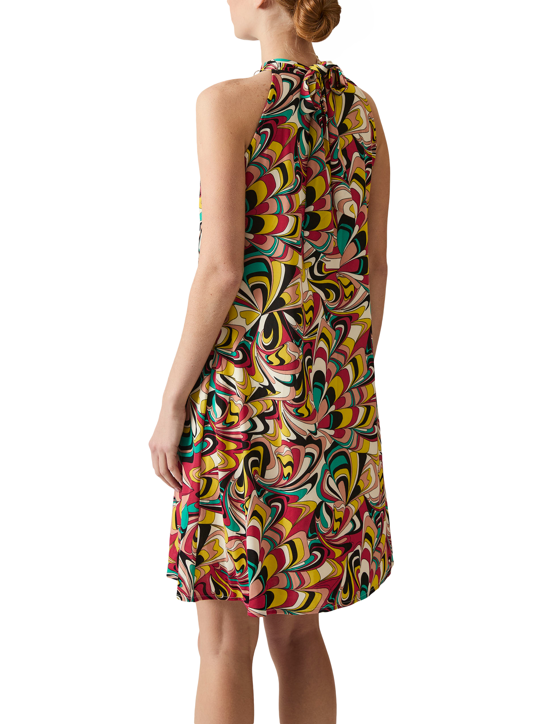 Product image 5 of 7, which shows James Lakeland Geometric Halterneck Dress, Multi, 8