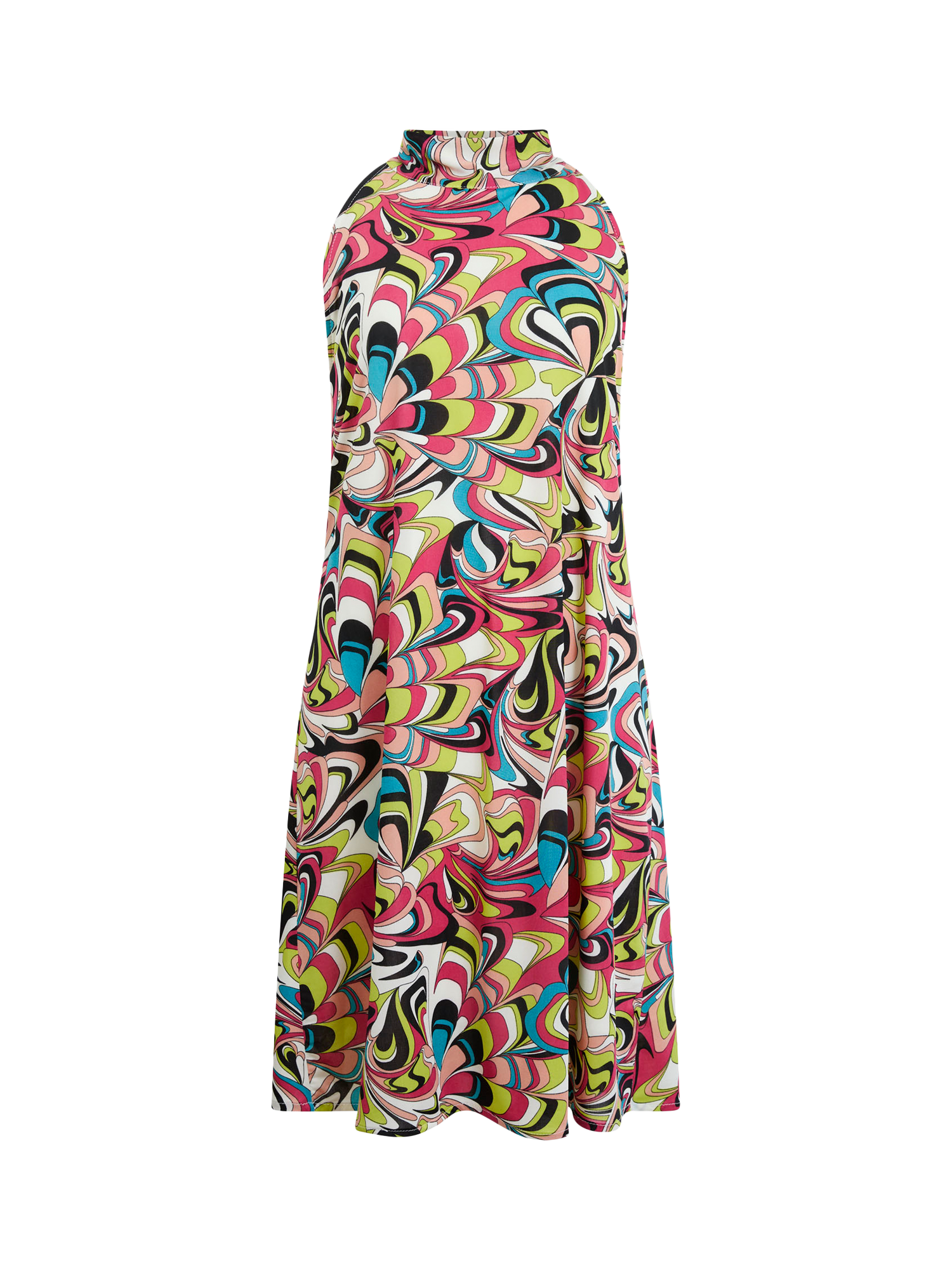 Product image 7 of 7, which shows James Lakeland Geometric Halterneck Dress, Multi, 8