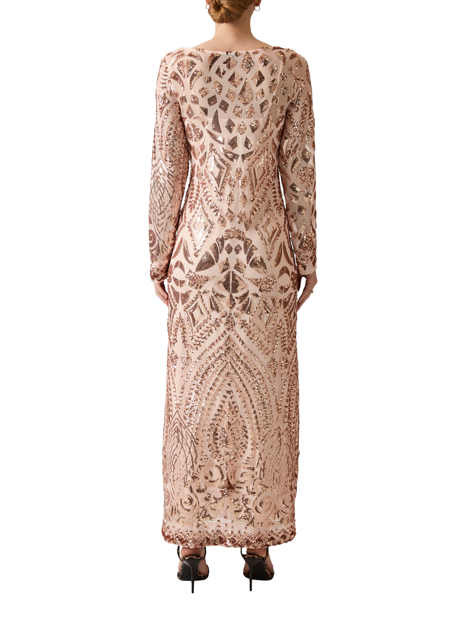 Product image 2 of 5, which shows James Lakeland Embellished Maxi Dress, Pink, 8