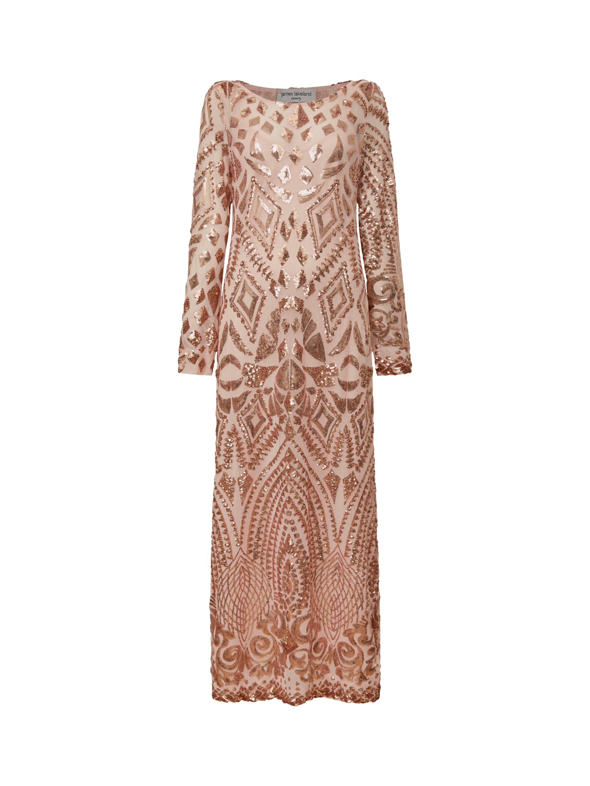 Product image 5 of 5, which shows James Lakeland Embellished Maxi Dress, Pink, 8