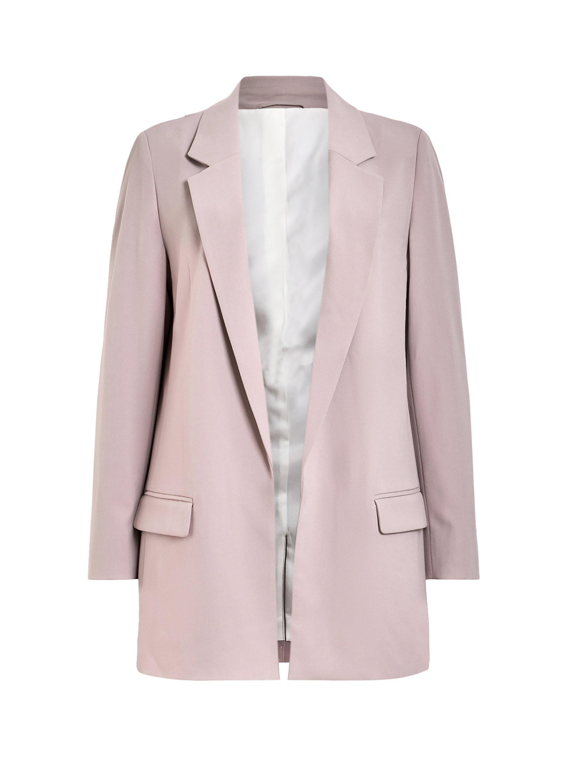 Product image 4 of 7, which shows AllSaints Aleida Tailored Blazer, Pink, 8