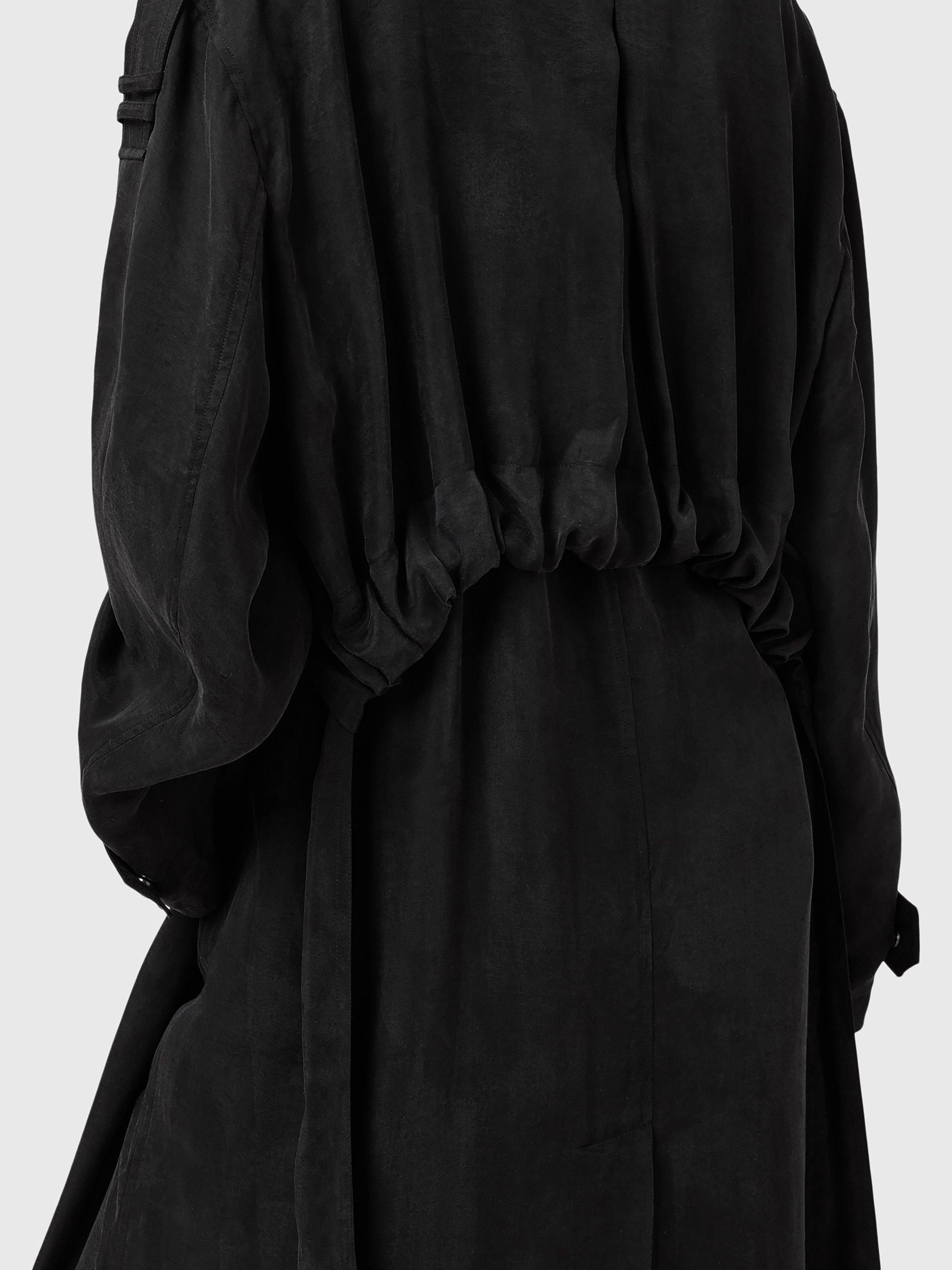 Product image 5 of 11, which shows AllSaints Linnie Belted Trench Coat, Black, L