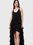 AllSaints Cavalry Tiered Hi-Low Hem Maxi Dress