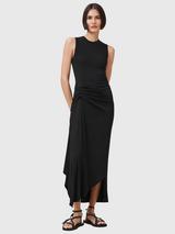 AllSaints Rivi Sleeveless Ruched Midi Dress