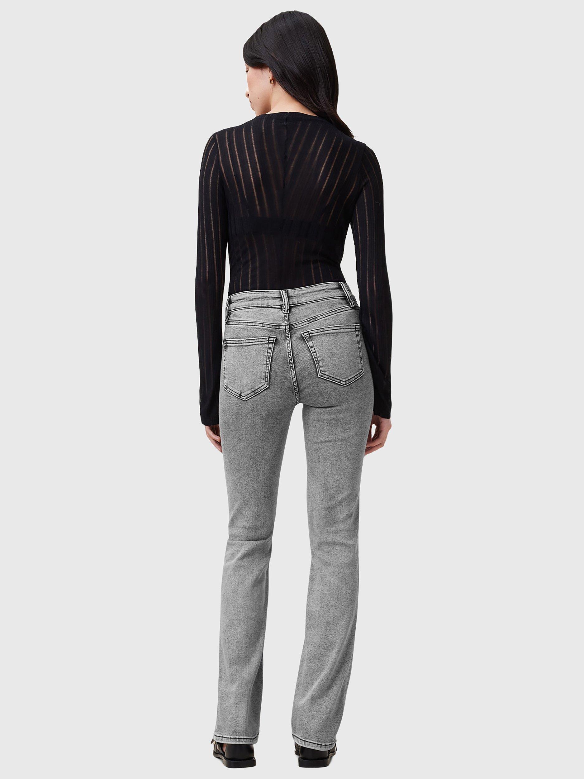 Product image 7 of 8, which shows AllSaints Haldan Slim Fit Bootcut Jeans, Grey Mid, 25