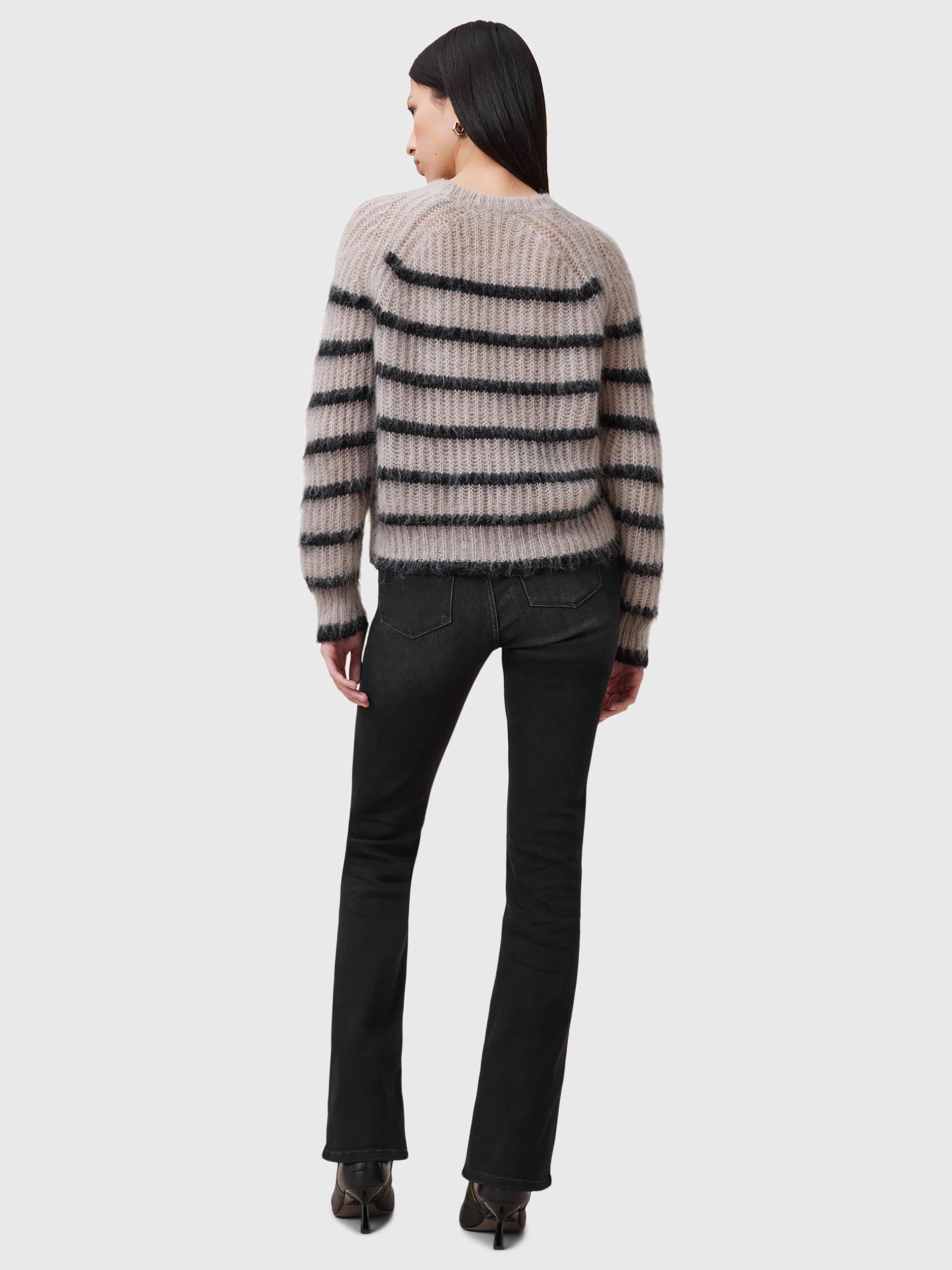 Product image 8 of 8, which shows AllSaints Haldan Slim Organic Cotton Rich Bootcut Jeans, Washed Black, 25