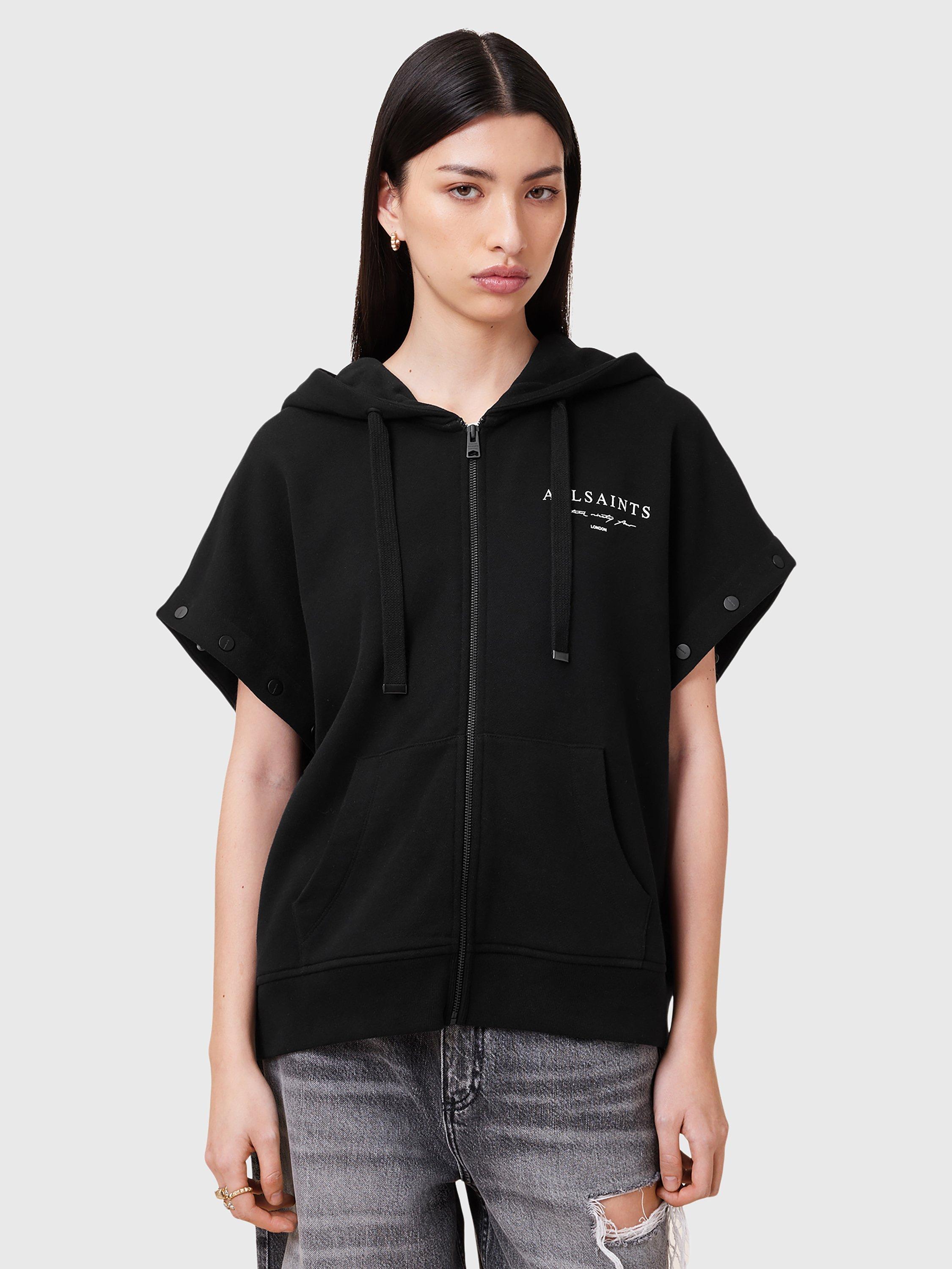 Product image 6 of 8, which shows AllSaints Aroma Amphia Graphic Back Pure Organic Cotton Hoodie, Black, L
