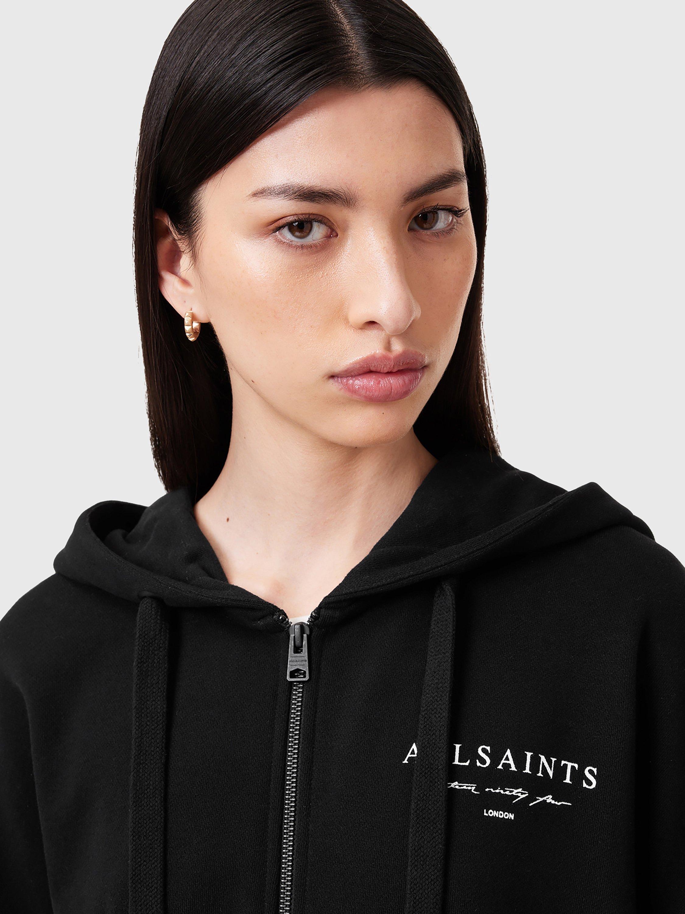 Product image 7 of 8, which shows AllSaints Aroma Amphia Graphic Back Pure Organic Cotton Hoodie, Black, L
