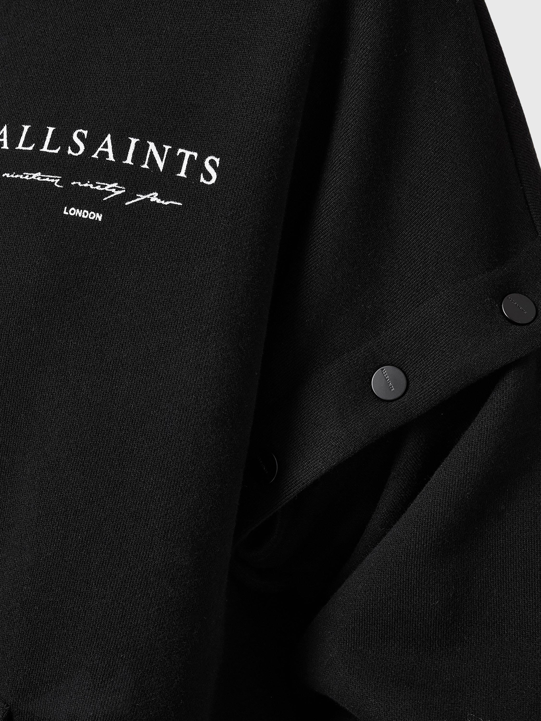 Product image 8 of 8, which shows AllSaints Aroma Amphia Graphic Back Pure Organic Cotton Hoodie, Black, L