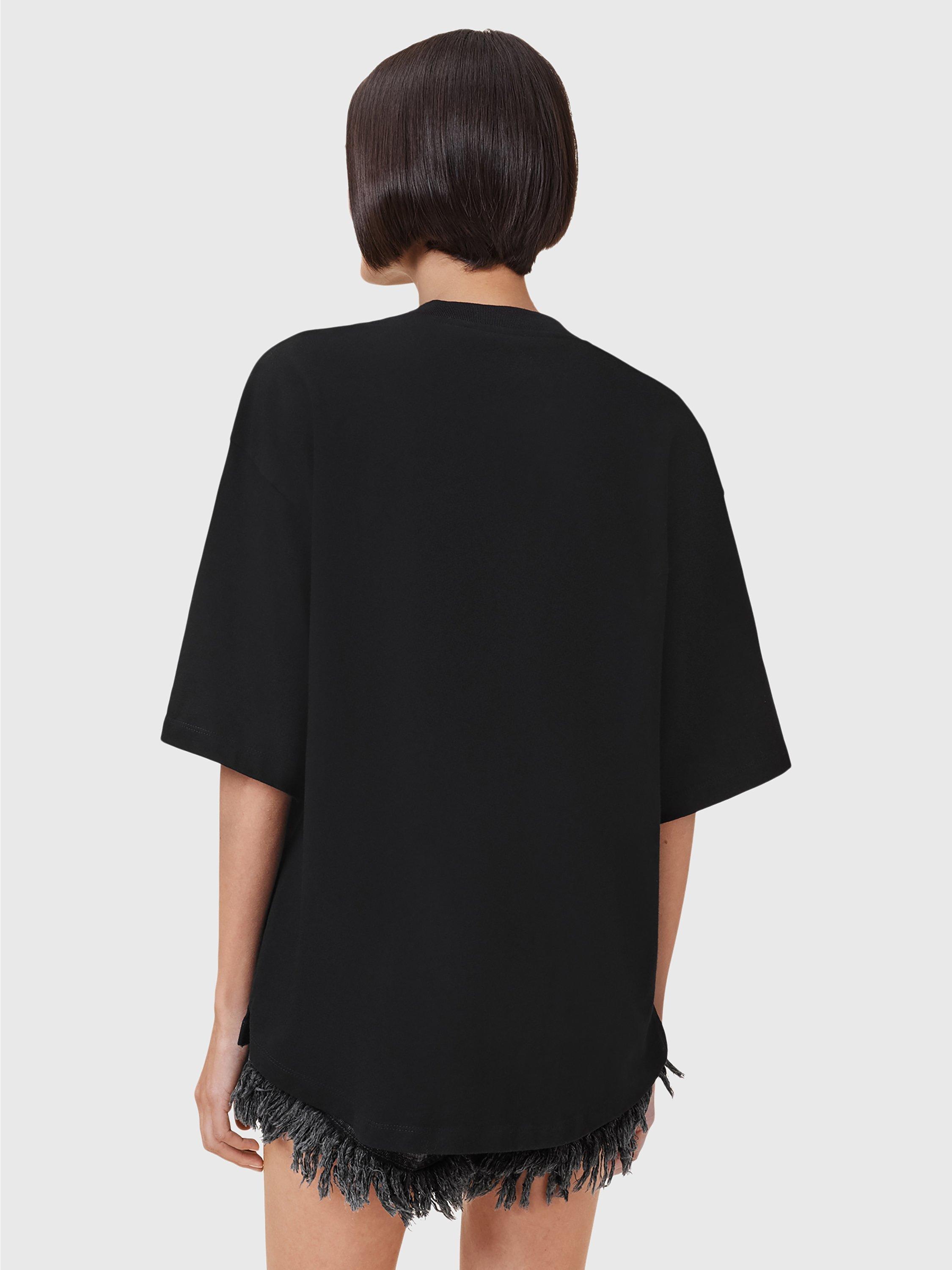 Product image 2 of 8, which shows AllSaints Amelie Photos Pure Organic Cotton T-Shirt, Black, XS