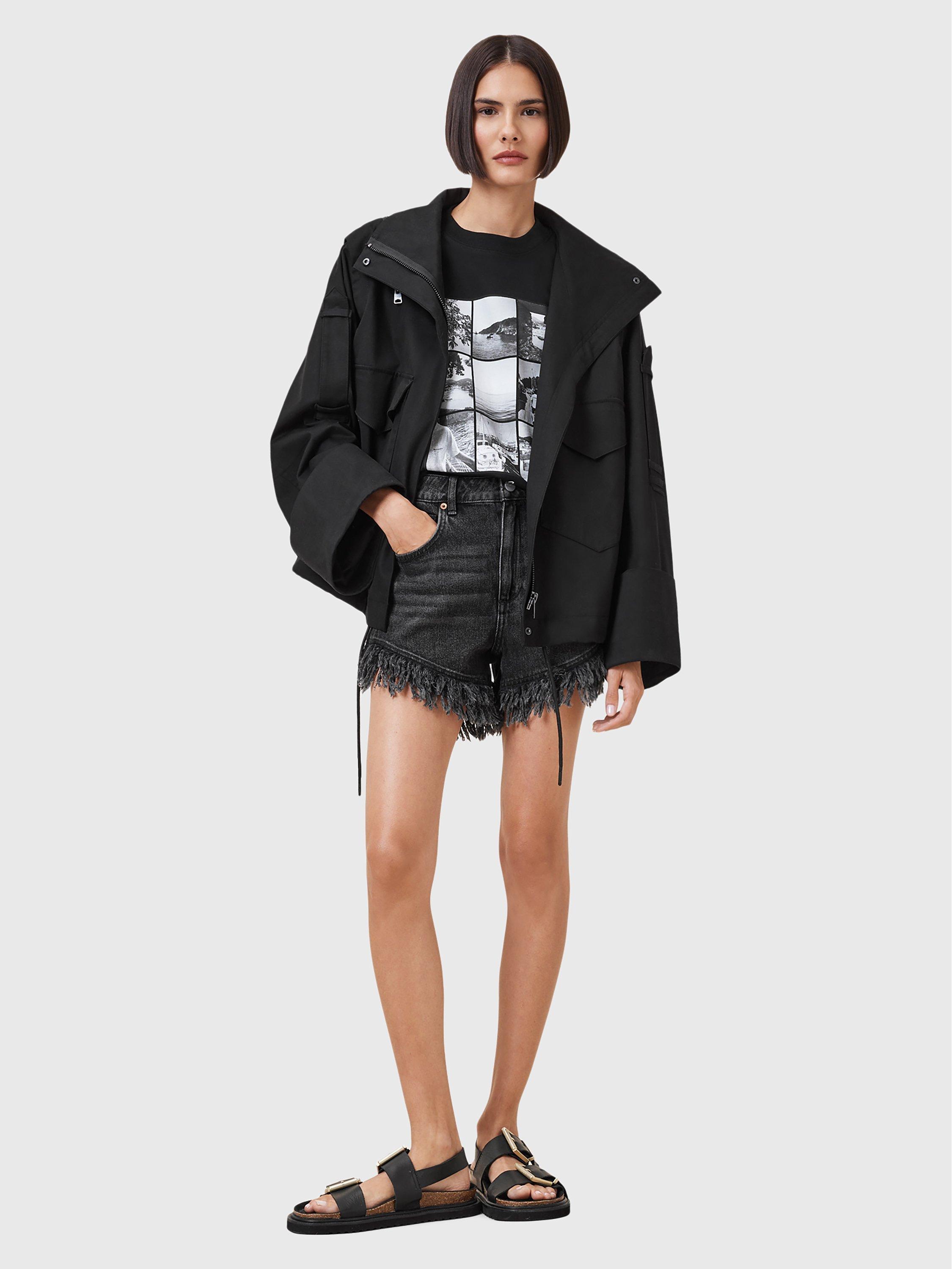 Product image 7 of 8, which shows AllSaints Amelie Photos Pure Organic Cotton T-Shirt, Black, XS
