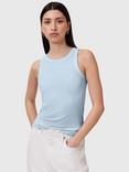 AllSaints Rina Ribbed Tank Top, Powder Blue