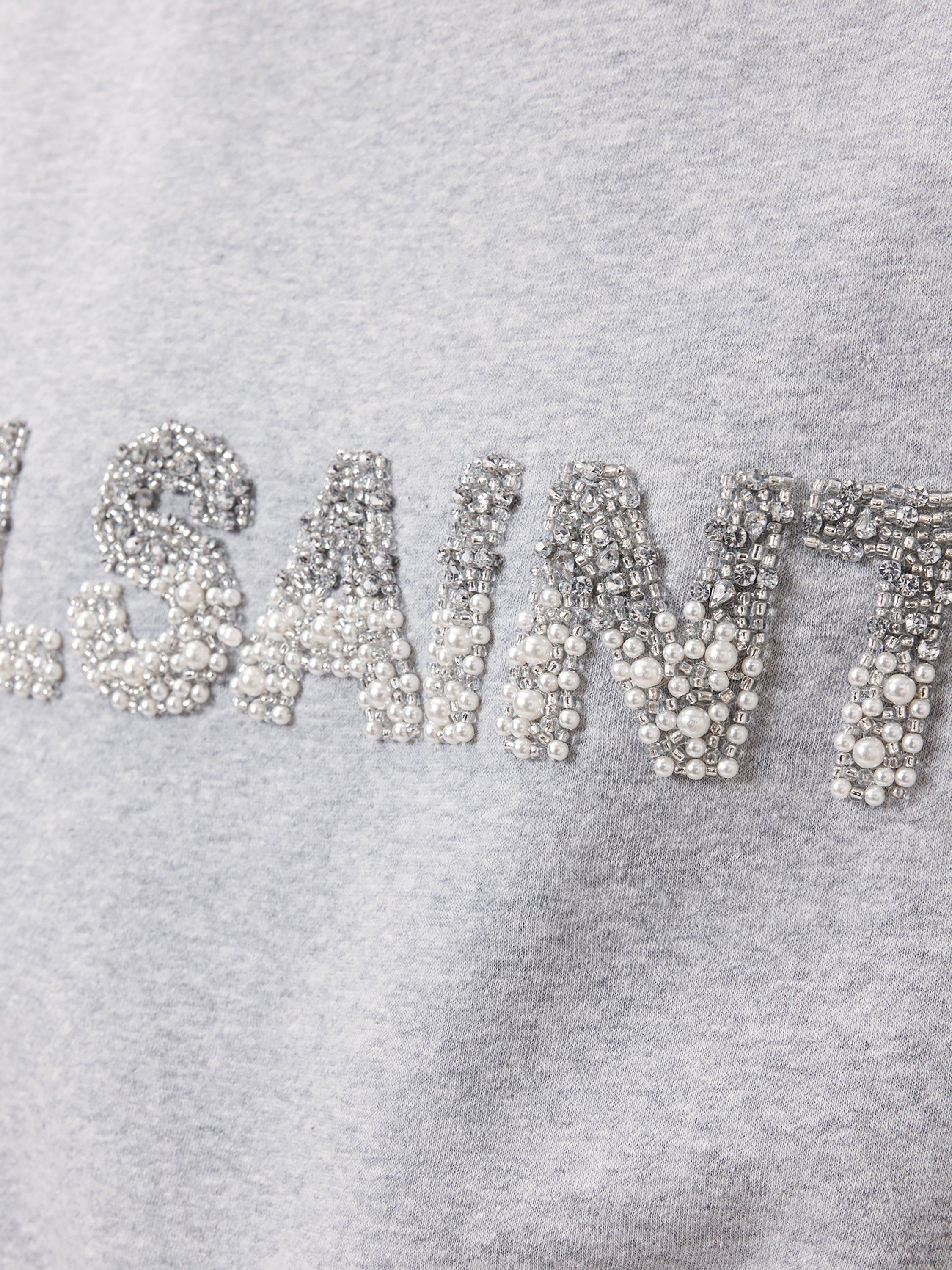 Product image 6 of 7, which shows AllSaints Separo Pearl Logo Sweatshirt, Grey Marl, L