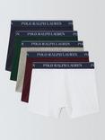 Ralph Lauren Stretch Cotton Logo Waistband Boxers, Pack of 5, Multi