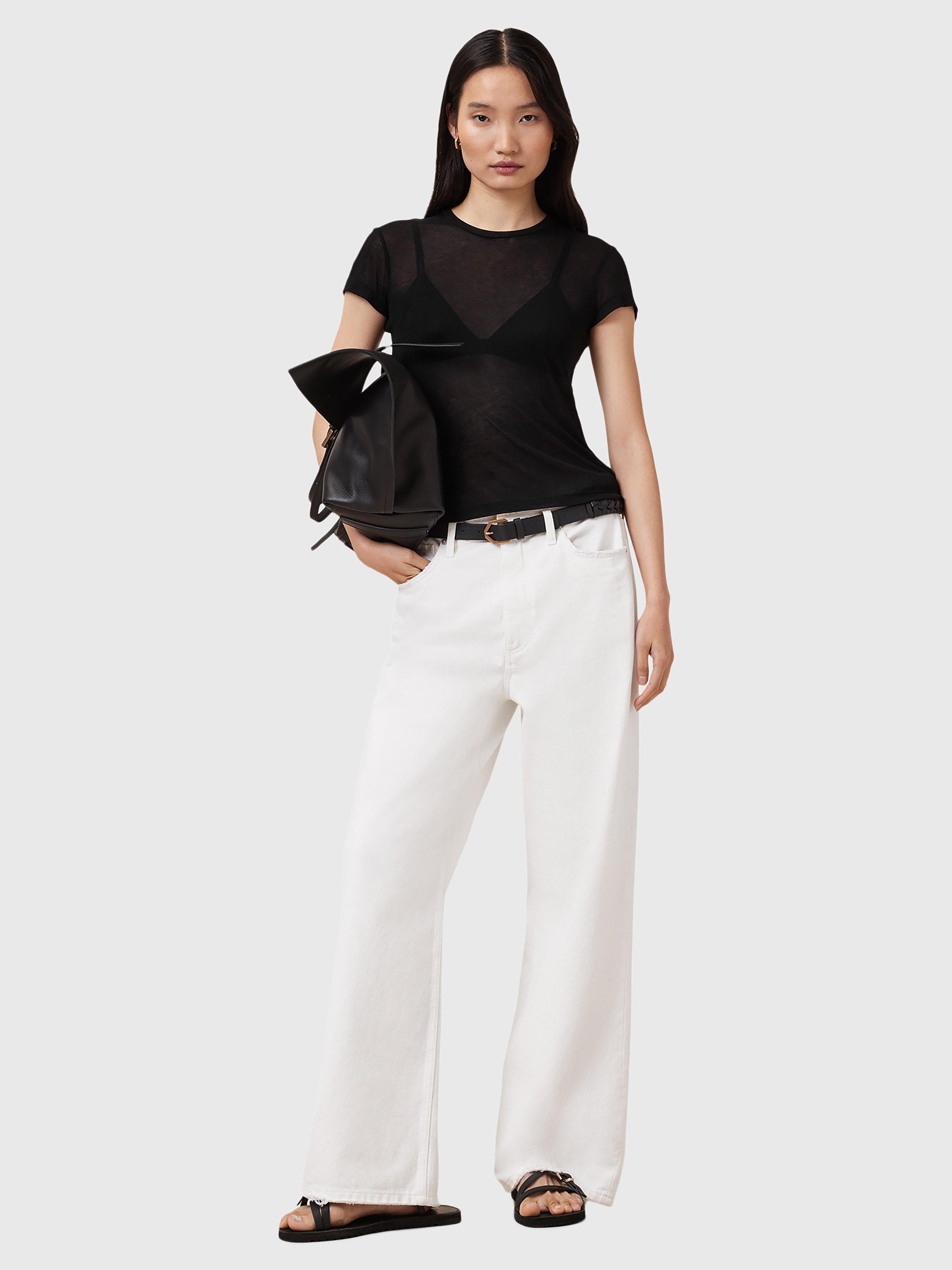 Product image 7 of 7, which shows AllSaints June Modal Slim Fit T-Shirt, Black, L