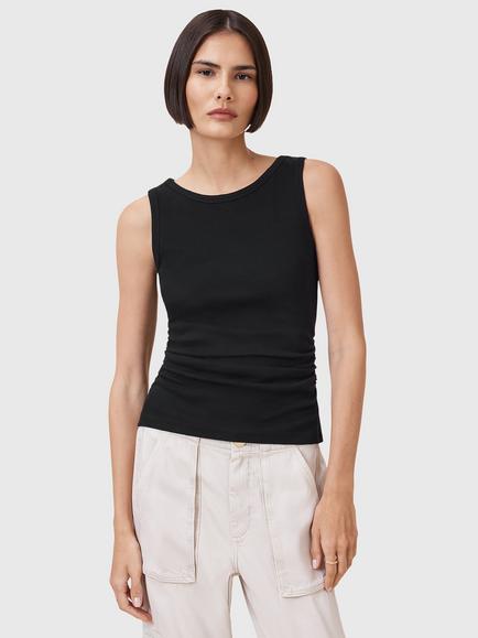 AllSaints Katarina Organic Cotton Rich Tank Top, Black
