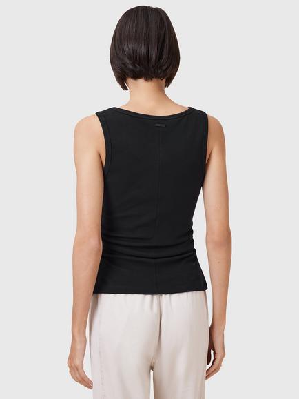 AllSaints Katarina Organic Cotton Rich Tank Top - view 2, Black