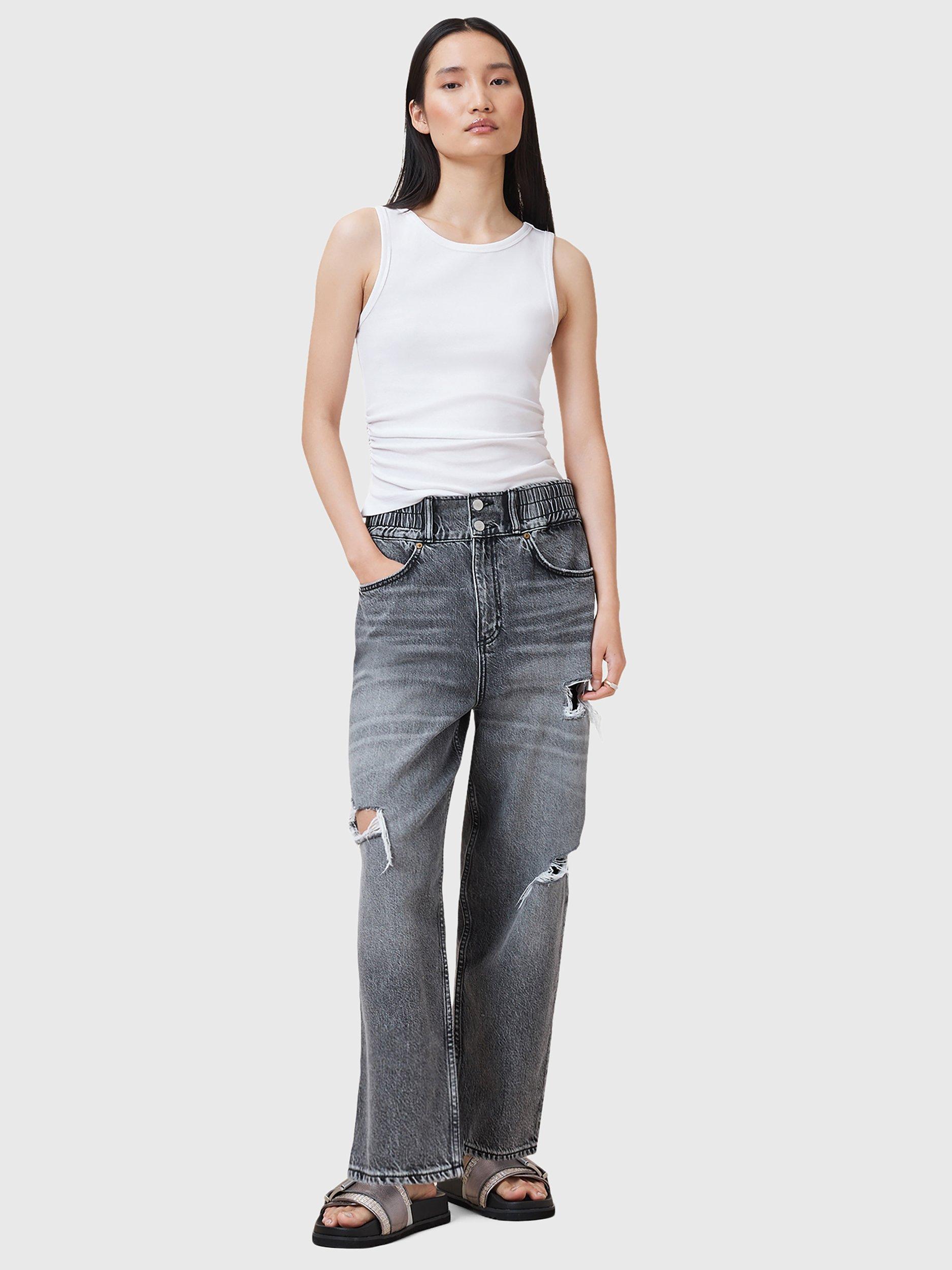 Product image 3 of 8, which shows AllSaints Katarina Organic Cotton Rich Tank Top, White, S