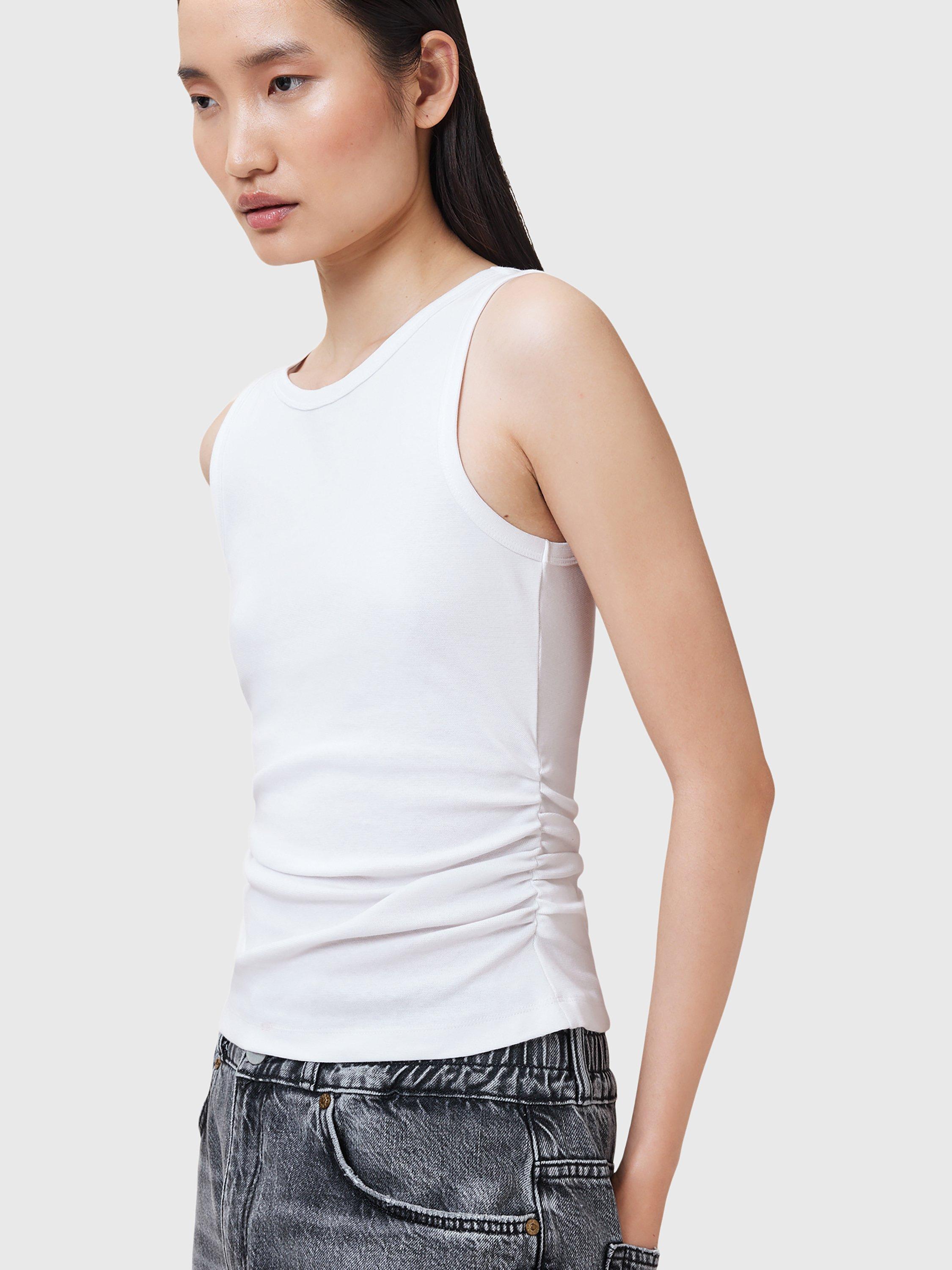 Product image 6 of 8, which shows AllSaints Katarina Organic Cotton Rich Tank Top, White, S