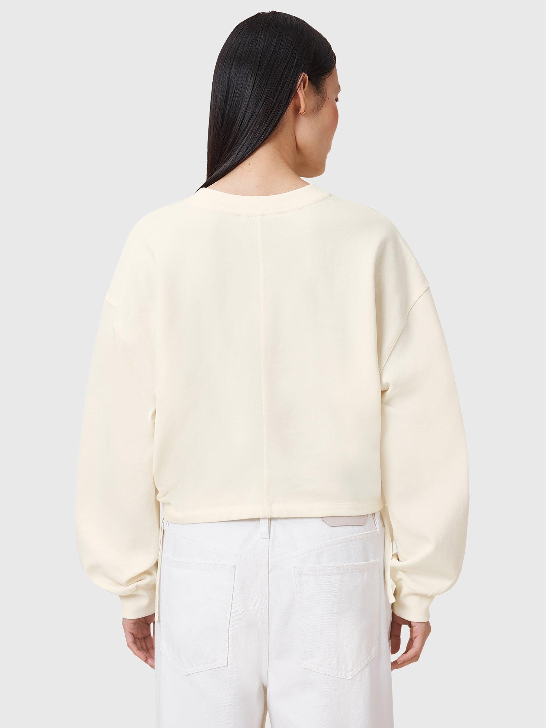 Product image 2 of 7, which shows AllSaints Mira Tie Side Pure Organic Cotton Sweatshirt, Off White, S
