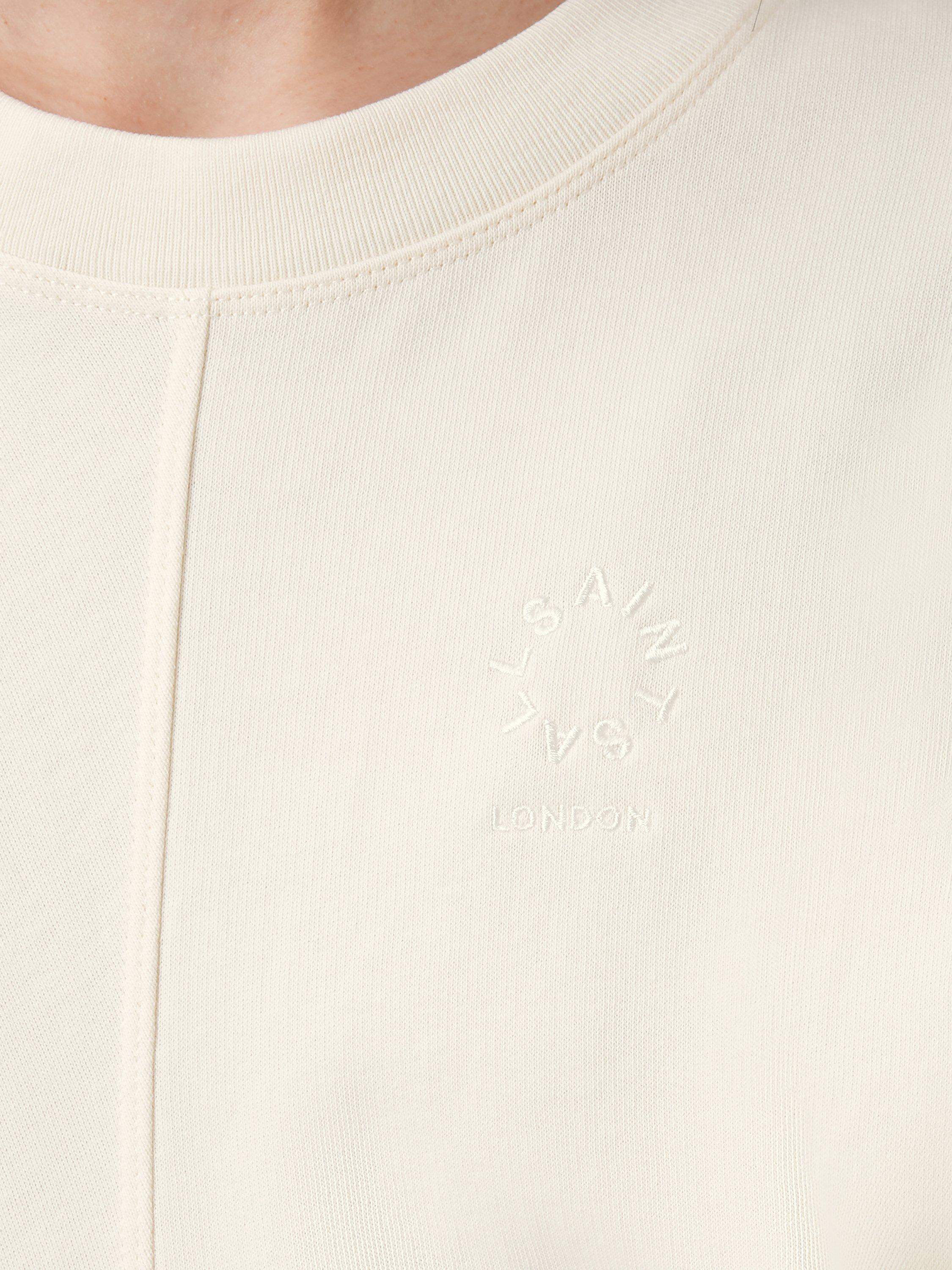 Product image 6 of 7, which shows AllSaints Mira Tie Side Pure Organic Cotton Sweatshirt, Off White, S