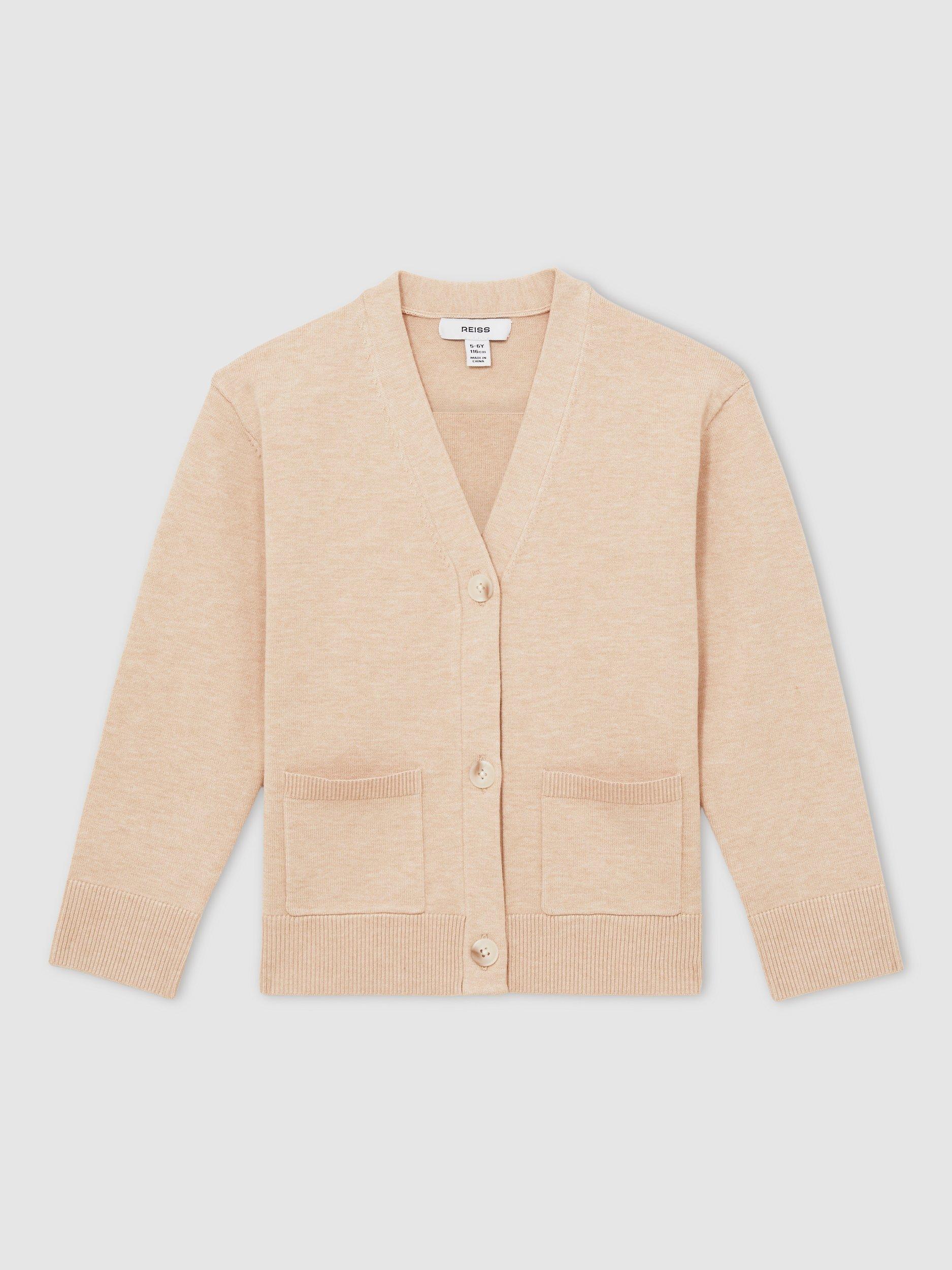 Product image 1 of 5, which shows Reiss Kids' Harper Vest & Cardigan Set, Camel, 4-5 years