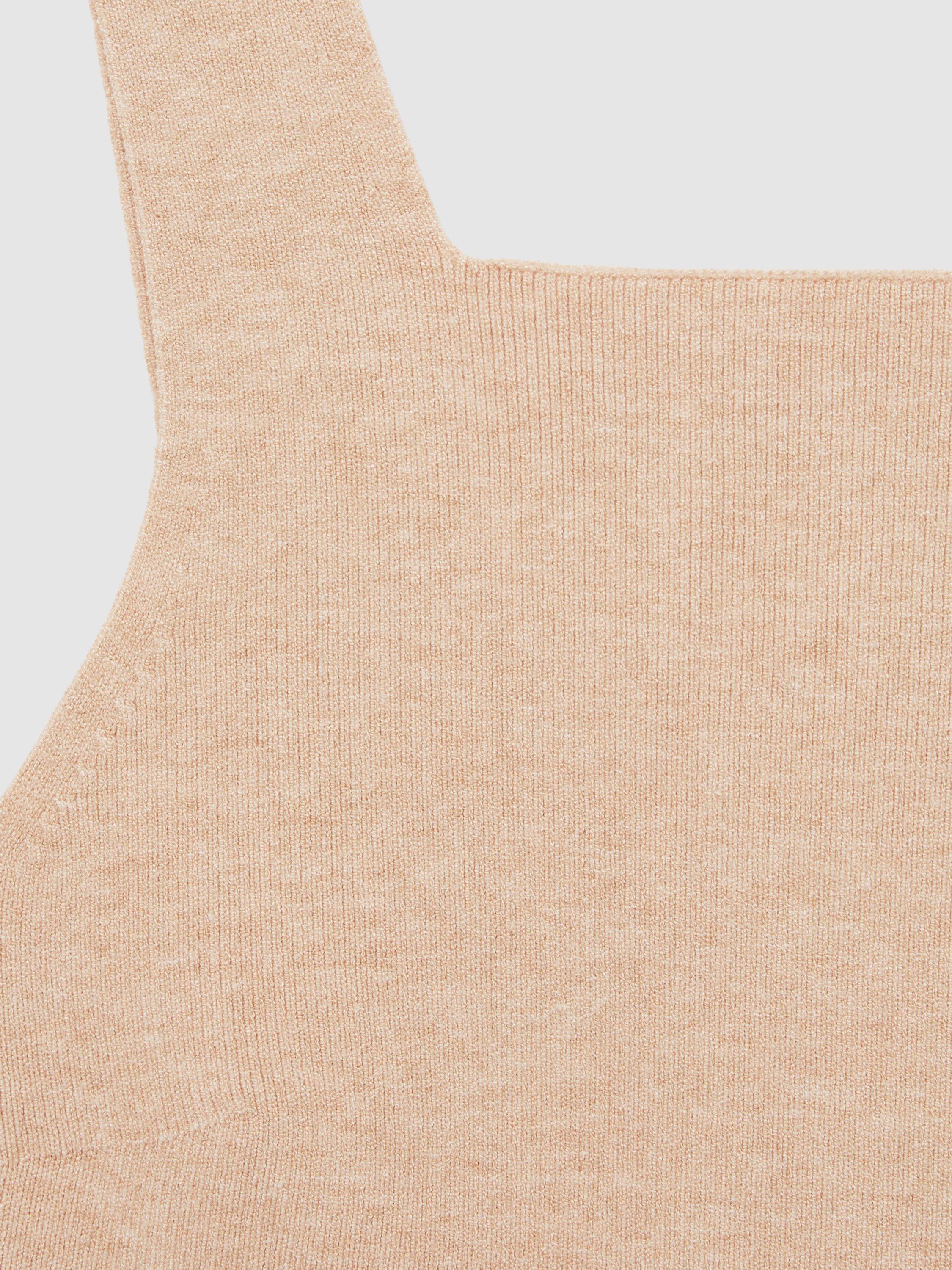 Product image 2 of 5, which shows Reiss Kids' Harper Vest & Cardigan Set, Camel, 4-5 years