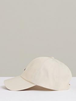 Reiss Emery Logo Embroidered Baseball Cap, Ecru