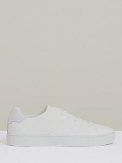 Reiss Finley Knitted Low Top Trainers, White