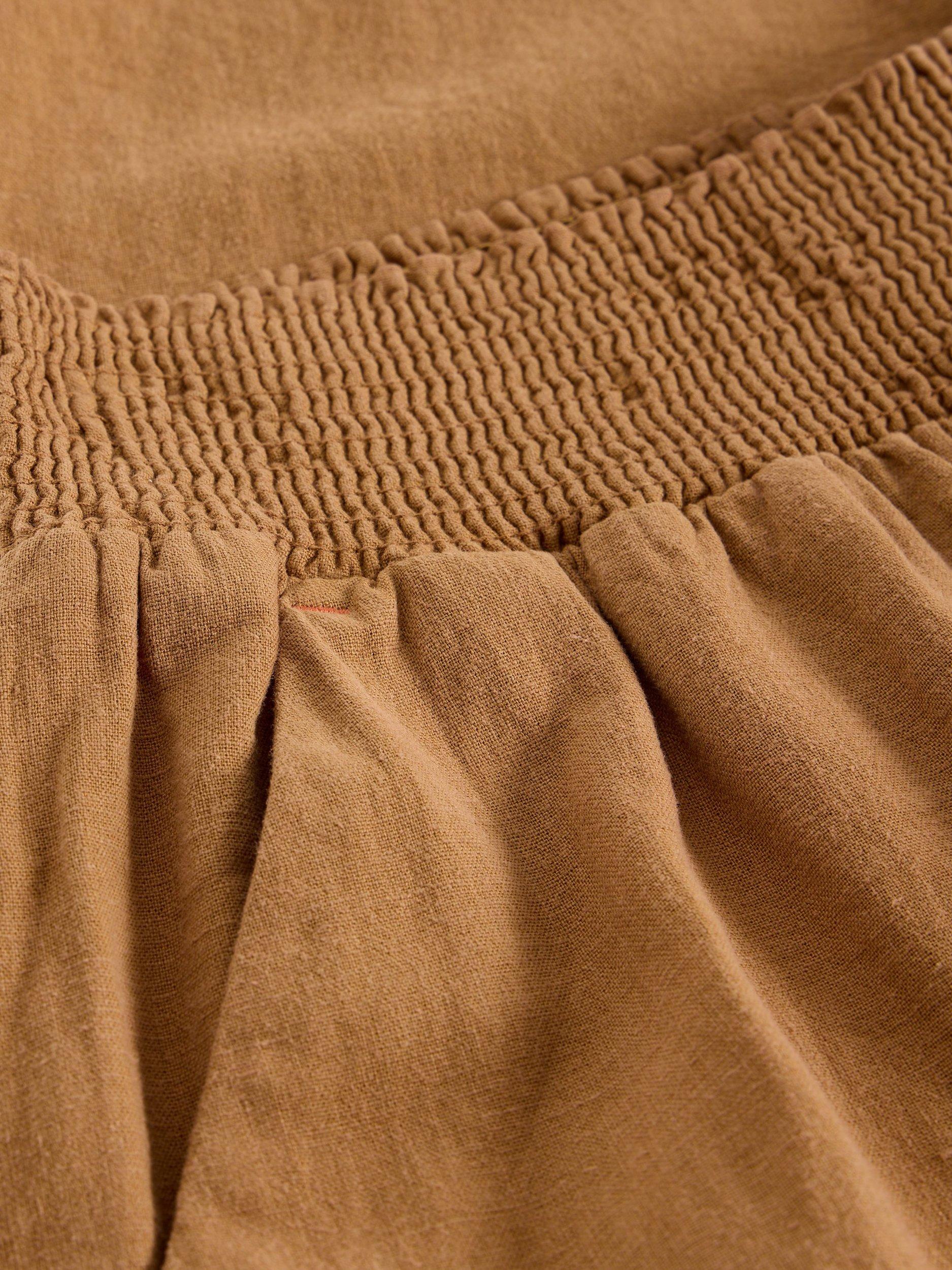 Product image 6 of 6, which shows White Stuff Shelly Linen Rich Culottes, Mid Tan, 6R