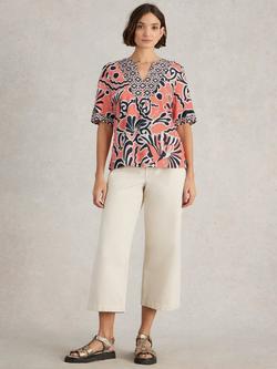 White Stuff Ash Tunic Top containing LENZING™ ECOVERO™ Viscose, Orange