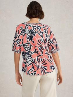 White Stuff Ash Tunic Top containing LENZING™ ECOVERO™ Viscose - view 2, Orange