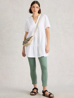 White Stuff Maria Pure Organic Cotton Tunic Top, Brilliant White, Brilliant White