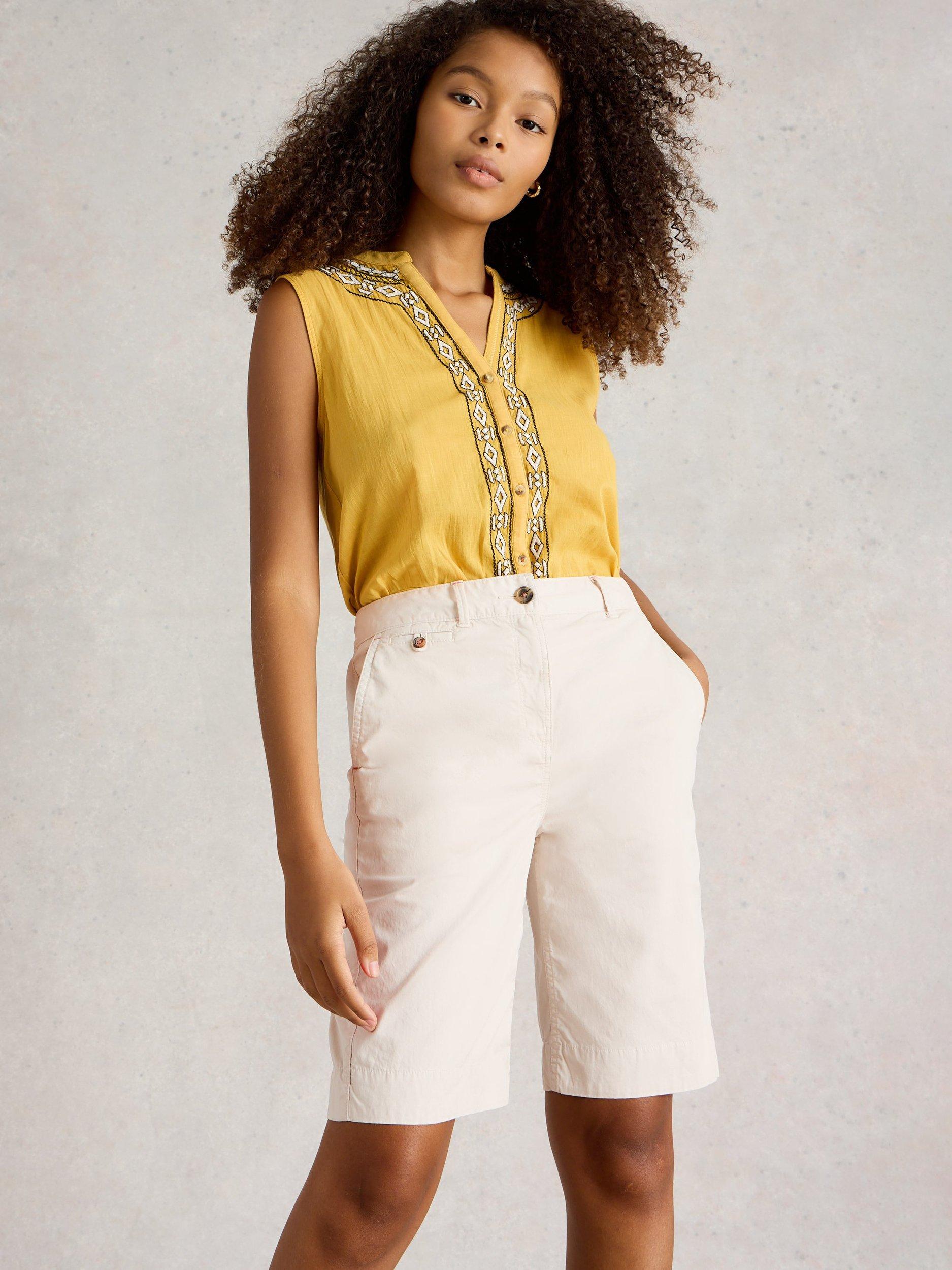 Product image 3 of 6, which shows White Stuff Hayley Shorts, Natural White, 6S