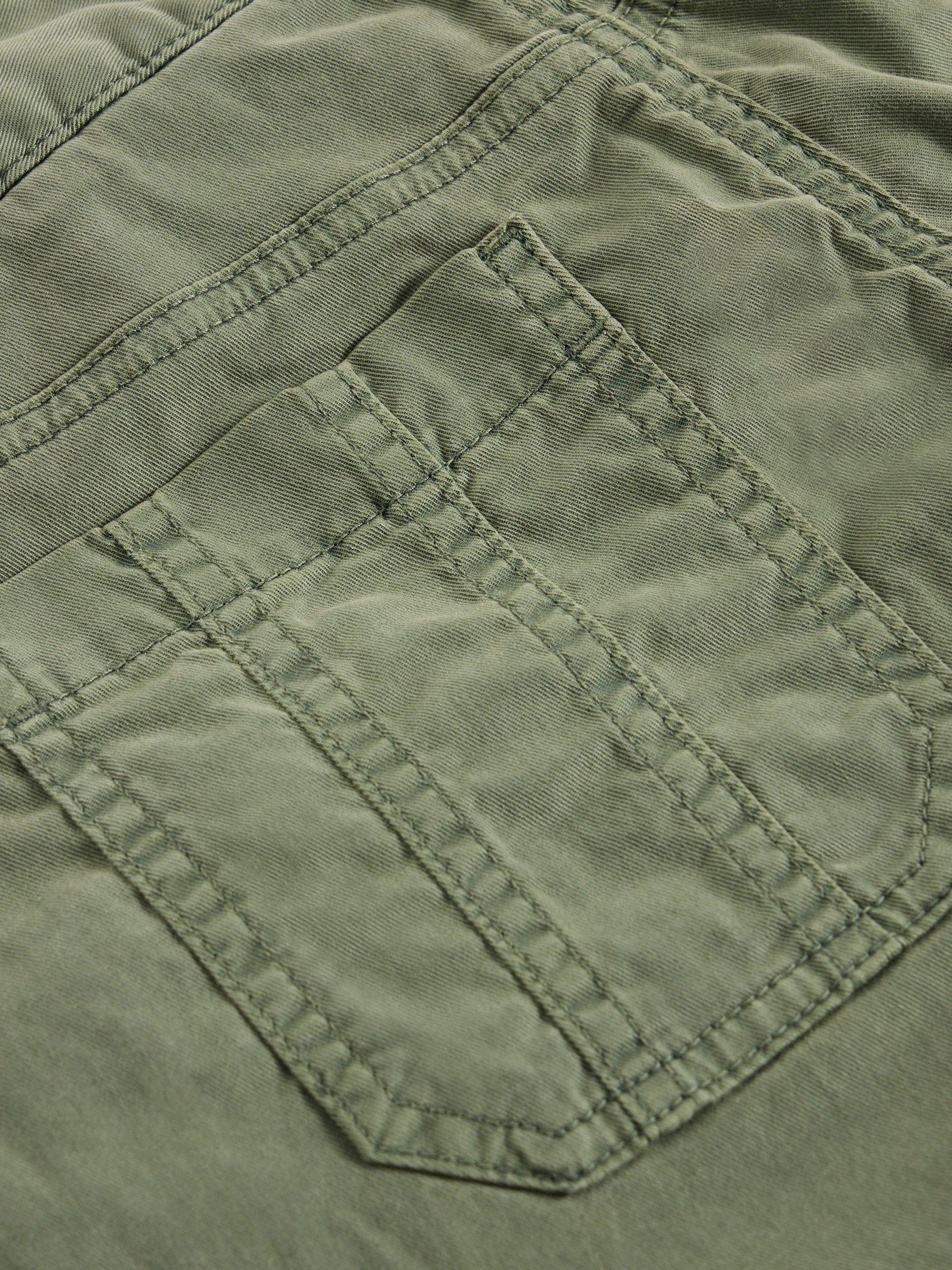 Product image 6 of 6, which shows White Stuff Mollie Cargo Shorts containing TENCEL™ Lyocell, Mid Green, 18