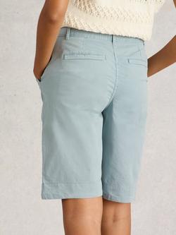 White Stuff Hayley Shorts, Natural White - view 2, Mid Blue