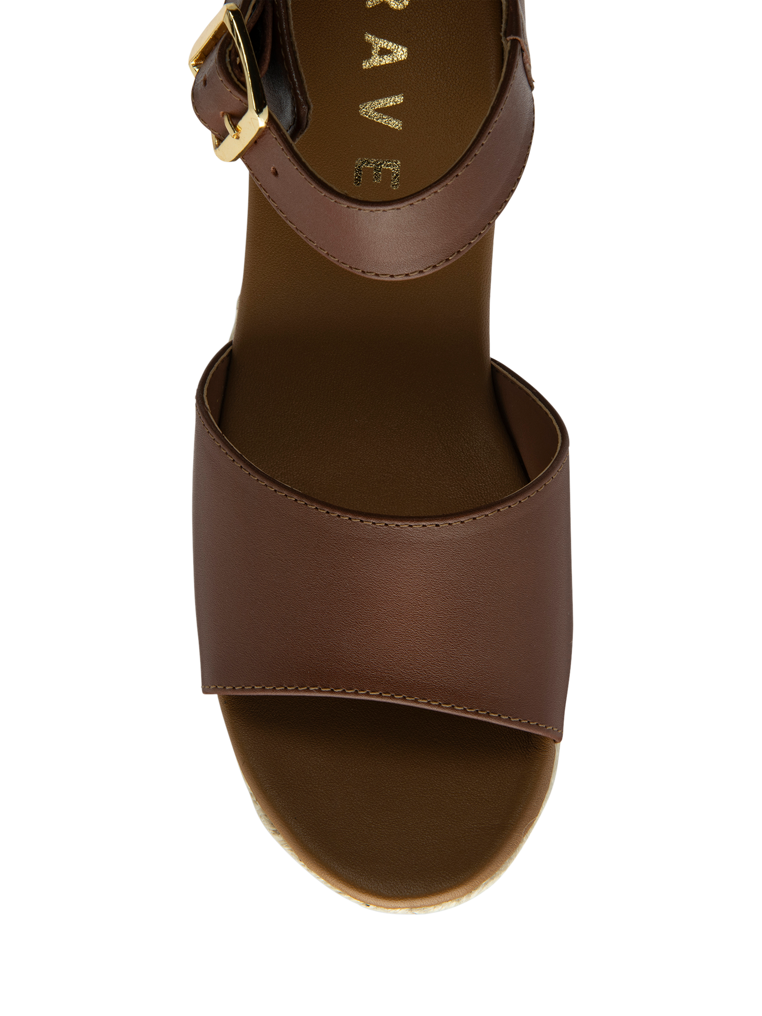 Product image 4 of 4, which shows Ravel Belby Leather Wedge Heel Espadrille Sandals, Tan, 3