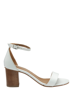 Ravel Callie Leather Block Heel Sandals, White