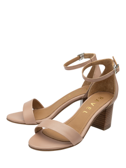 Ravel Callie Leather Block Heel Sandals - view 2, Pink