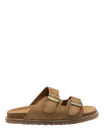 Ravel Carey Suede Double Strap Footbed Sandals, Tan