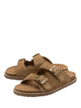 Ravel Carey Suede Double Strap Footbed Sandals, Tan