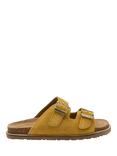 Ravel Carey Suede Double Strap Footbed Sandals, Yellow