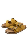 Ravel Carey Suede Double Strap Footbed Sandals, Yellow
