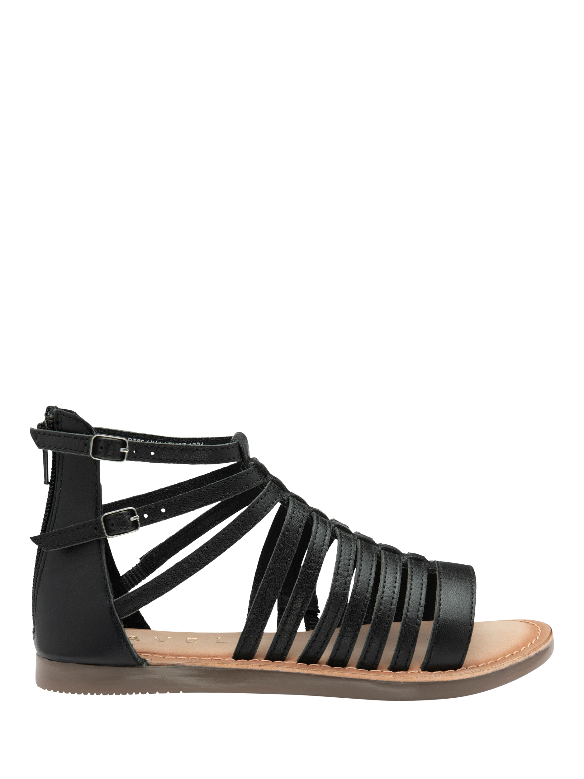 Product image 1 of 4, which shows Ravel Etton Leather Gladiator Sandals, Black, 3