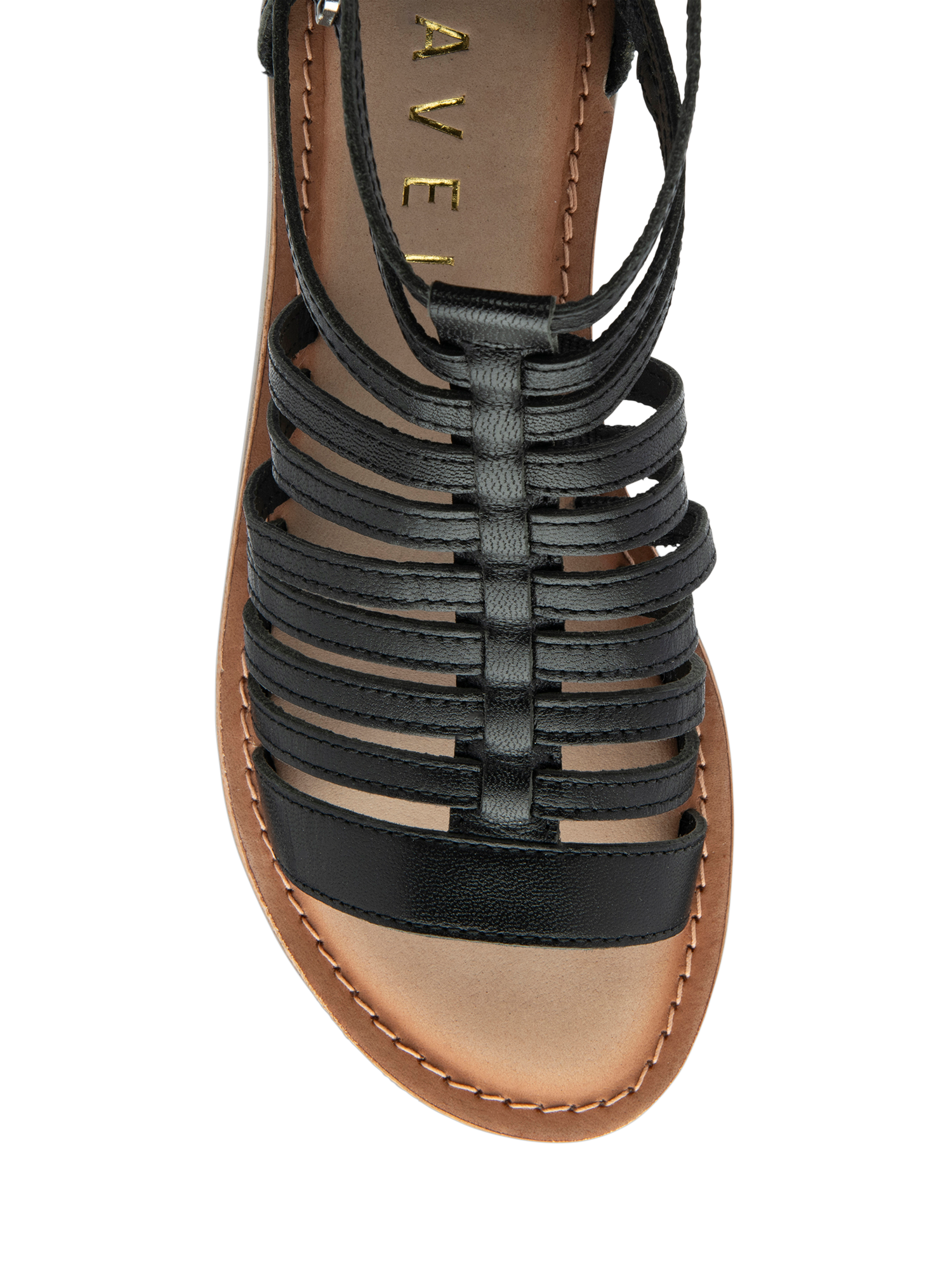 Product image 4 of 4, which shows Ravel Etton Leather Gladiator Sandals, Black, 3